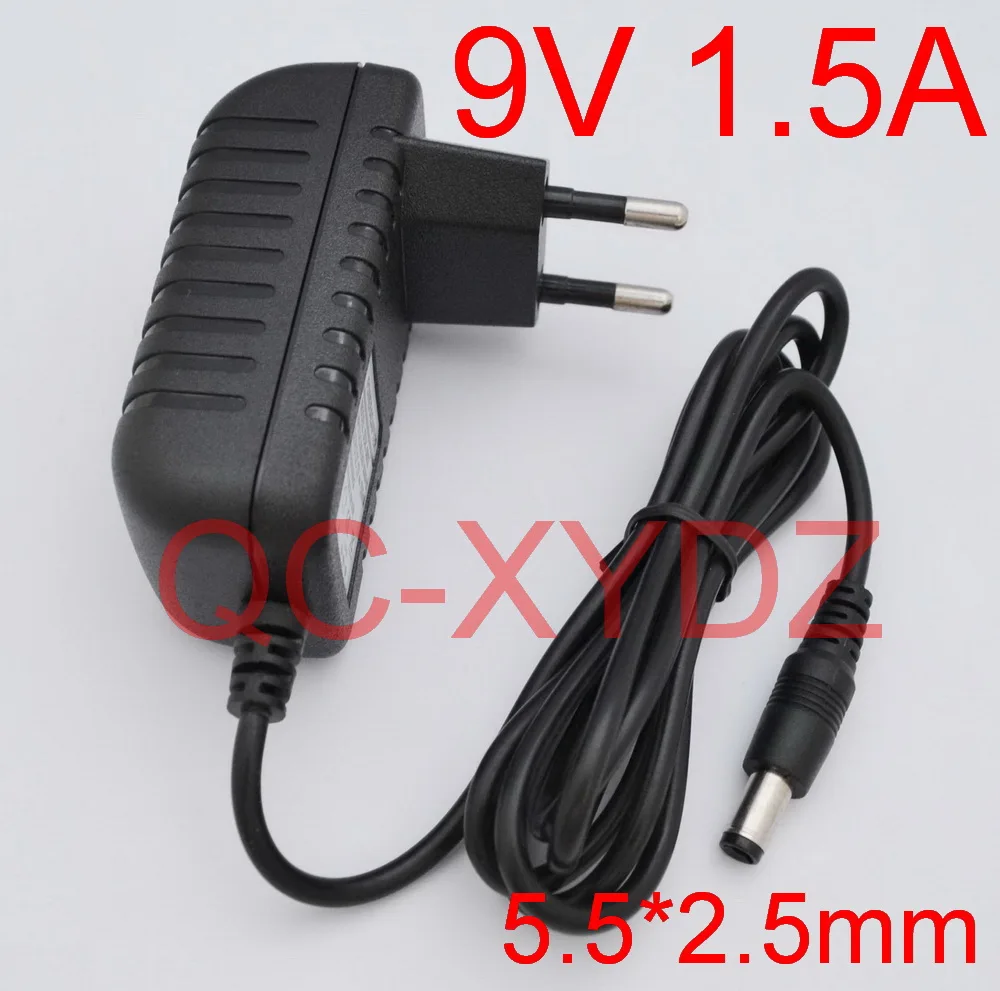 

50PCS High quality DC 9V 1.5A IC program AC 100V-240V Converter Switching power adapter 1500mA Supply EU Plug DC 5.5mm x 2.5mm
