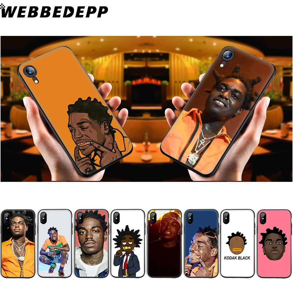 

WEBBEDEPP Kodak Black Song Soft Silicone Case for iPhone 11 Pro Xr Xs Max X or 10 8 7 6 6S Plus 5 5S SE Case 8 Plus
