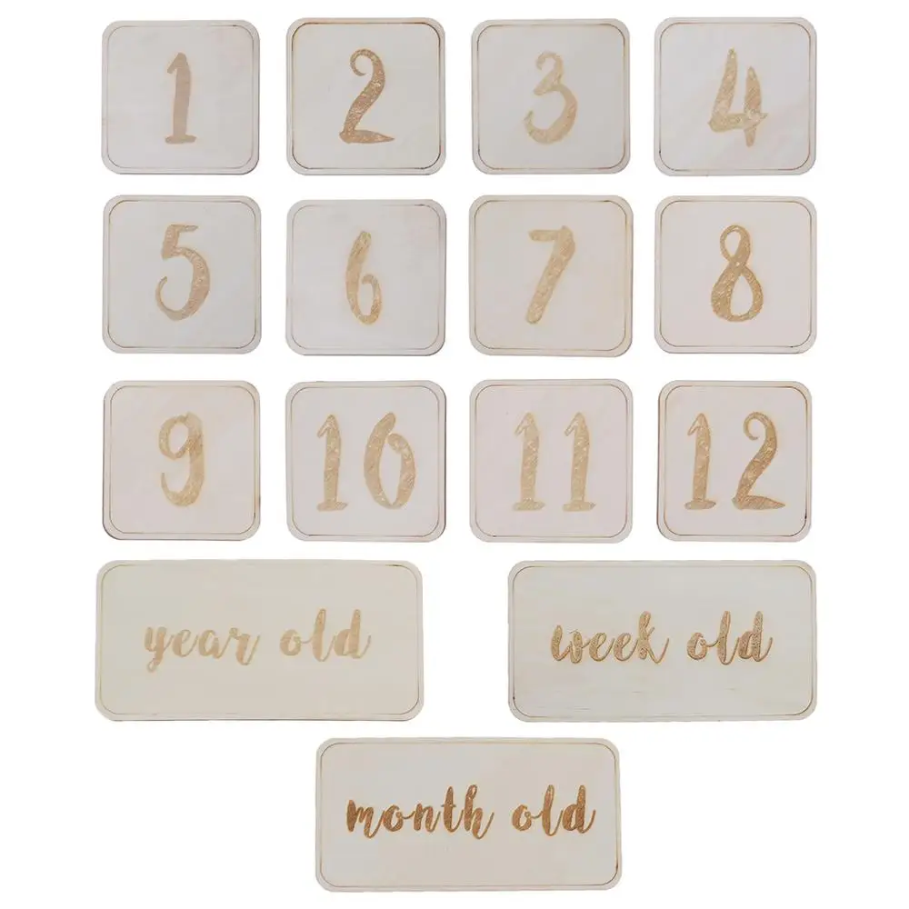 

15 Pcs/Set Milestone Baby Memorial Cards Unique Memory Discs Photography Photo Props Decor Newborns Gifts