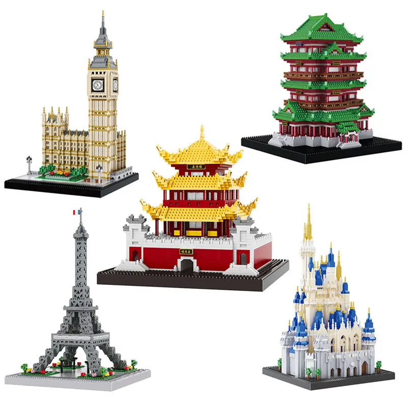 

Architecture Paris Eiffel Tower London Big Ben Landmarks No Compatible Legoing Castle Creator Chinese Architect Building Blocks