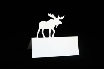 

Set of 50 Moose Place Cards,party supplies,Vintage Theme Party food tents, table cards,