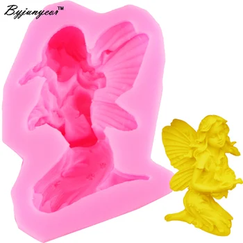 

Angel Girl UV Resin Silicone Mold Fondant Chocolate Candy Lollipop Crystal Epoxy Soft Clay Bake Tools M633