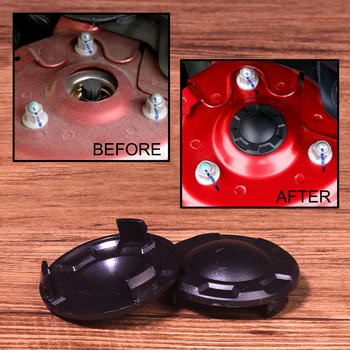 

2Pcs Black ABS Shock Absorber Trim Stabilizer Protection Cover Waterproof Dustproof Cap For Mazda3 Mazda6 CX-5 CX-3 CX-9 2017