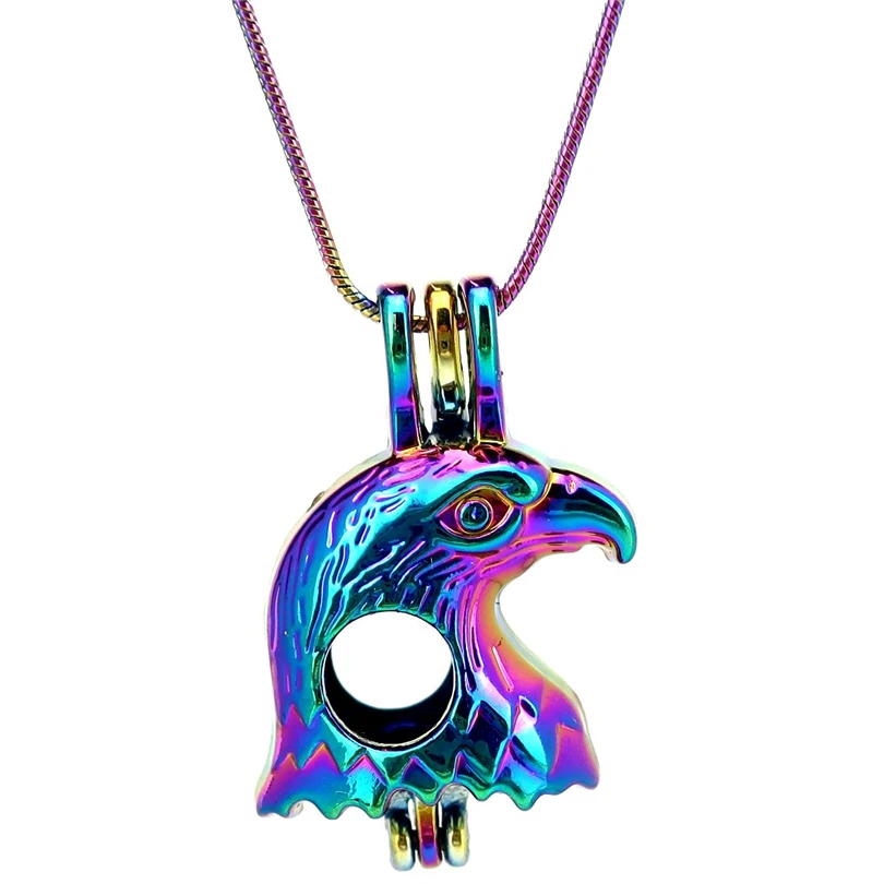 22" Rainbow Color Snake Chain Pick a Pearl Butterfly Cage Locket S-PC-617 22" Rainbow Color Snake Chain Pick a Pearl Butterfly Cage Locket S-PC-617