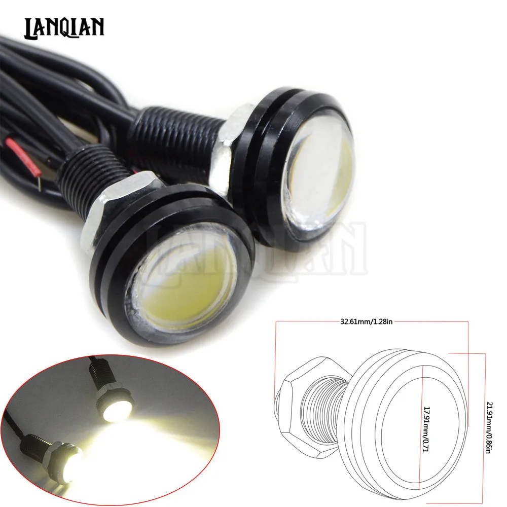

18MM Car White Light Led Eagle Eye DRL Daytime Running Light Source Backup Reversing Parking Signal Lamp Waterproof Automobile
