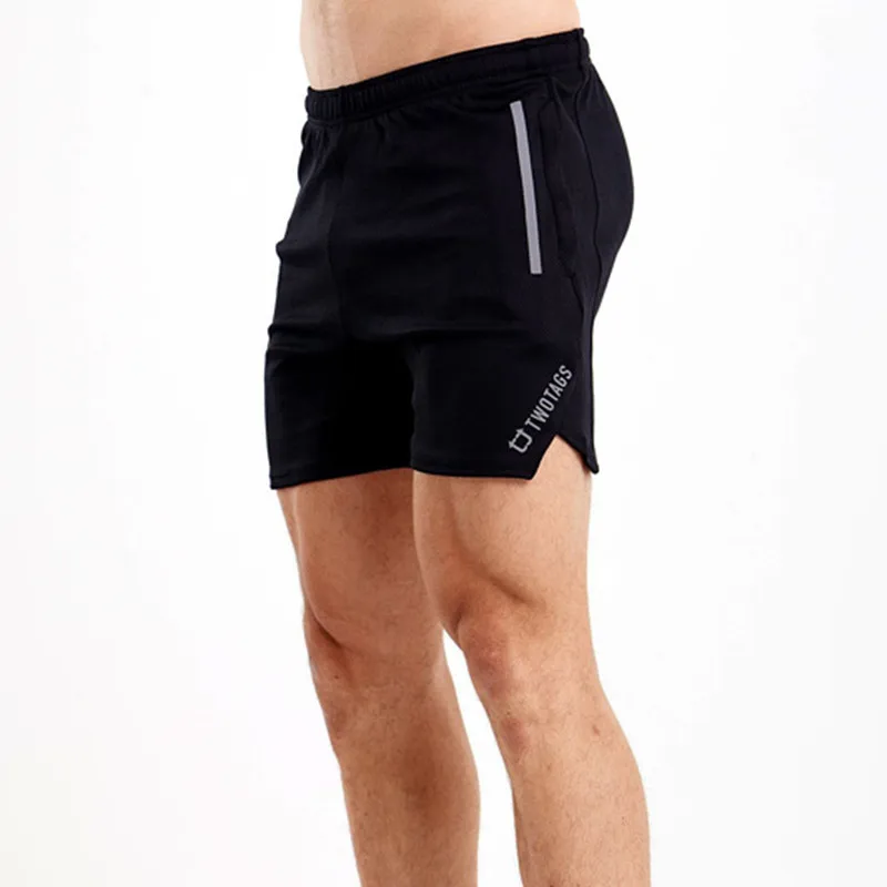 Летние спортивные мужские шорты для бега и фитнеса, быстросохнущие мужские спортивные шорты для кроссфита, спортивные шорты для тренажерного зала, мужские пляжные шорты - Цвет: Black Shorts