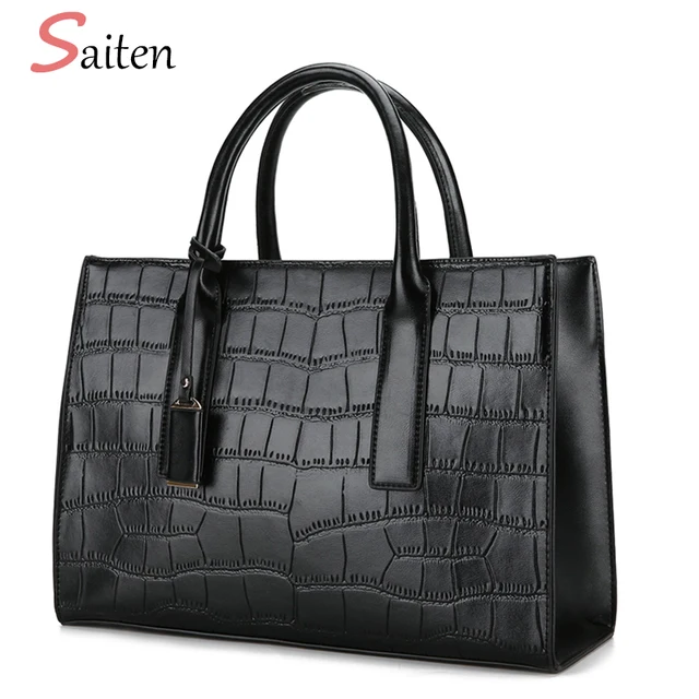 Special Price Fashion Crocodile Leather Handbags Women Casual Tote Bags High Quality PU Female Handbag Tassel Large Capacity Ladies Hand Bags