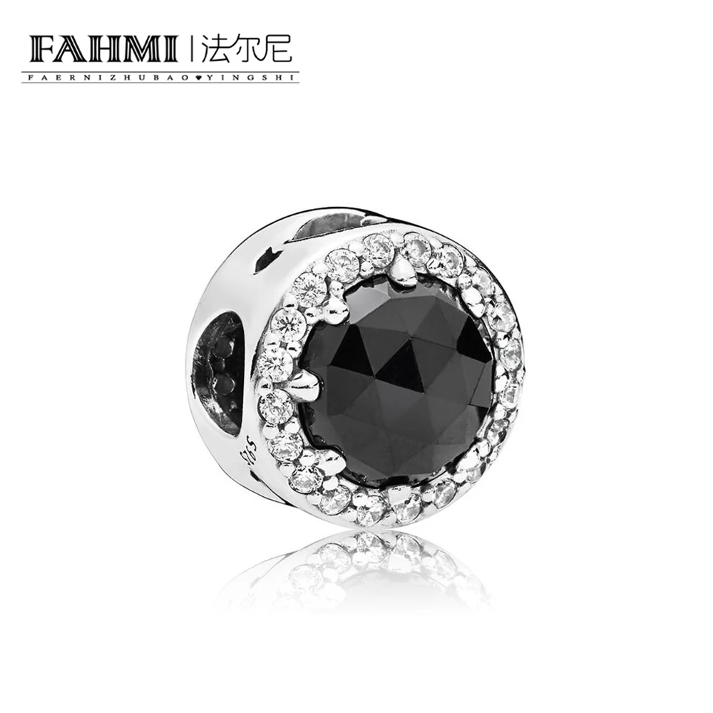 

FAHMI 100% 925 Sterling Silver New Luxury Distinguished Black Magic Charm Beaded Original Jewelry Women Holiday Gift 797487NCK