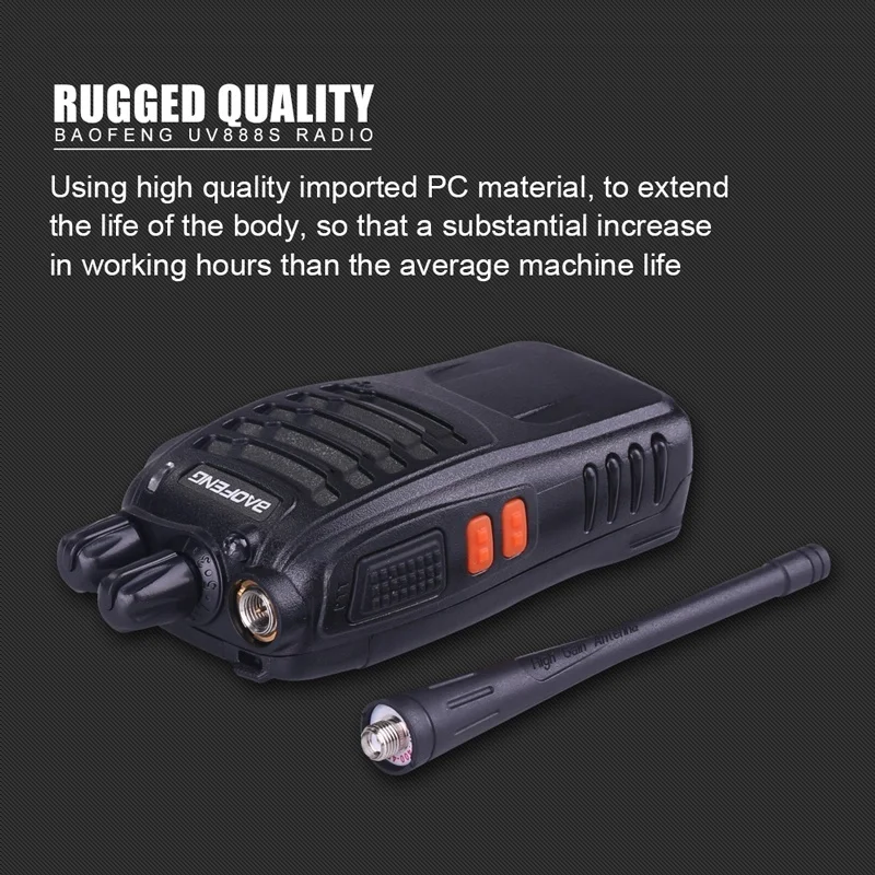 3PCS Baofeng BF-888S Two-Way Radio BF 888S 6km Walkie Talkie 5W Portable CB Radio Handheld HF Transceiver Interphone BF888S