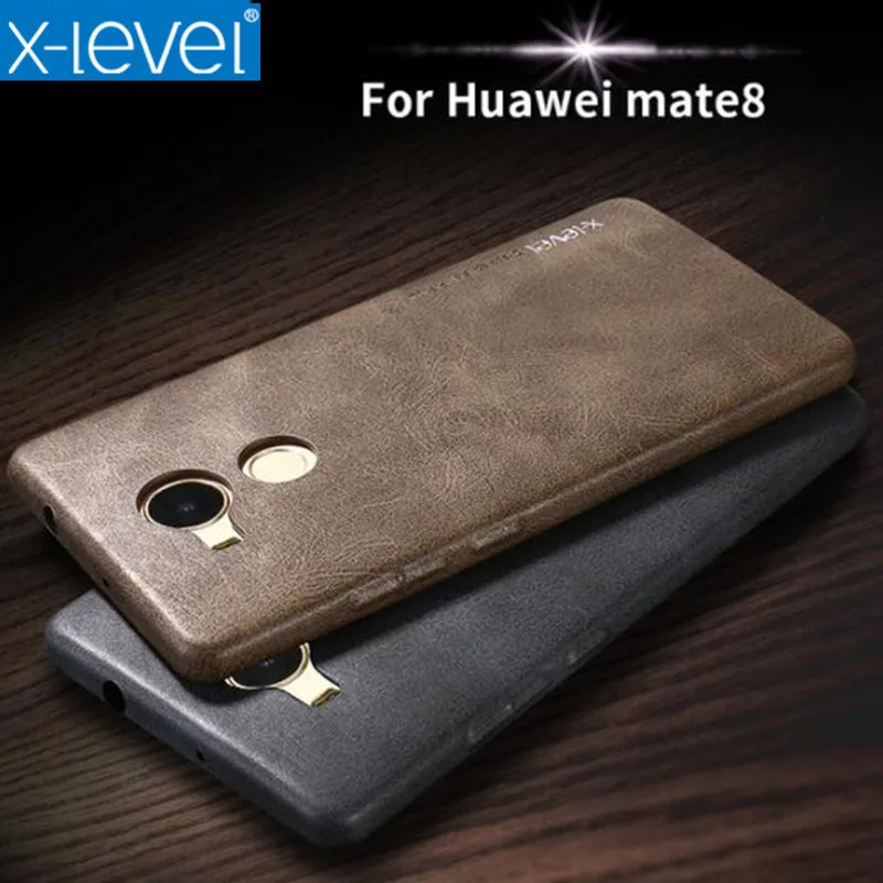 

Mate 8 Case X-Level Vintage PU Leather Phone Case For Huawei mate 8 Ultra Thin Protective Back Cover For Huawei mate 8 Fundas