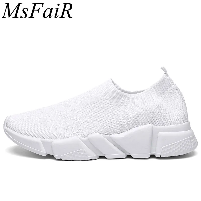

MSFSIR 2019 Black White Casual Shoes Woman Brand Breathable Women's Running Shoes Fashion Sport Shoes Walking Ladies Sneakers