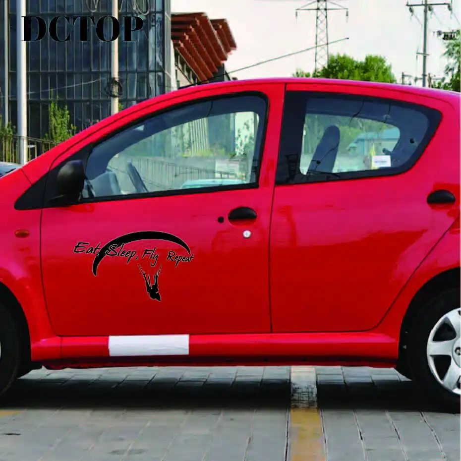 

Eat Sleep Fly Repeat Vinyl Car Stickers Removable Art Decals Car Auto Glass Bumper Room Adhesive Car Window Door Decoration