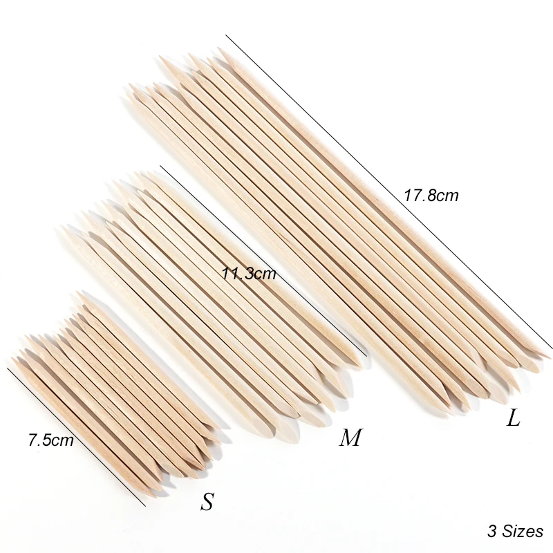 STZ, 3 типа, дизайн ногтей, оранжевый, деревянная палочка, толкатель для удаления кутикулы, дизайн ногтей, маникюр, педикюр, инструменты для ухода, аксессуары#709