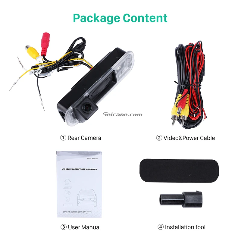 Seicane HD Проводная Автомобильная резервная камера заднего хода для 2012-2013 Новинка Ford Focus две коробки резервная камера водонепроницаемая Четырехцветная линейка