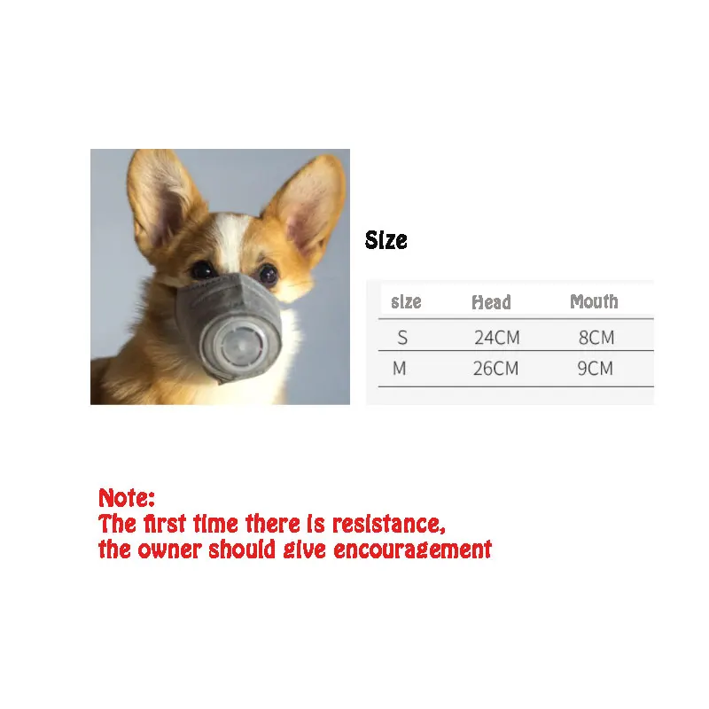 3 шт./кор. собака морда дым рот Маска Анти-лай Anti-PM2.5 укус Корректируемый дышащий серый собака учебный намордник для домашних животных с оздоравливающим эффектом