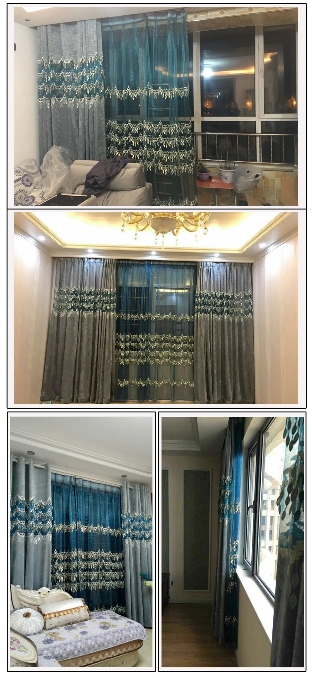 Роскошные шенилловые занавески европейские затемненные занавески вышитые ткани шторы из тюля для спальни шторы для гостиной M005-40