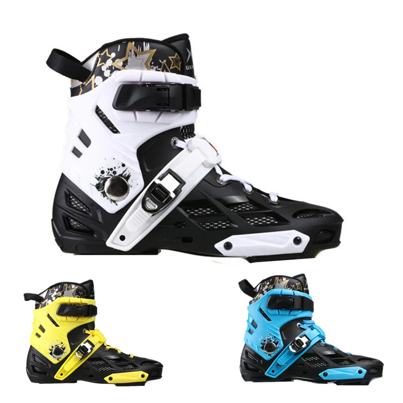 

[Upper Boot] Professional Adult Inline Skates Shoes PP Upper Boot Breathable Washable Inner Boot Buckle Lace EU 34 35 to 44 45