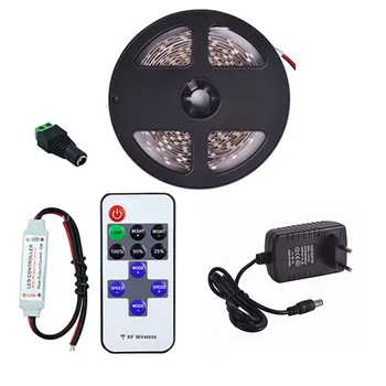 

DC12V 5M 300leds Single color LED Strip Flexible Light SMD 2835 +11key RF remote control +12V 2A Power Adapter Supply Driver set