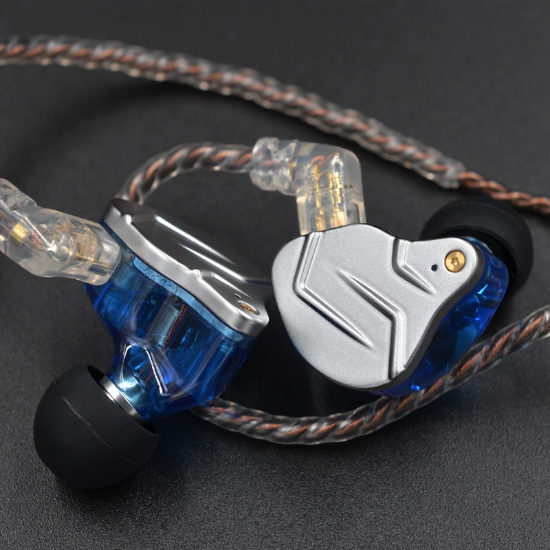 Наушники вкладыши KZ ZSN Pro гибридные технологии 1BA + 1DD HIFI бас металлические