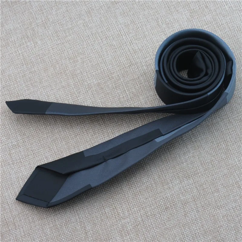 Мужские тонкие галстуки Серый Черный лоскутный обтягивающий галстук 5 см галстук рождественские подарки для мужчин Gravata Corbatas мужские s аксессуары