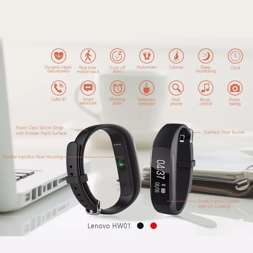 Original Lenovo HW01 Smart Bracelet Mountainotes LCC Outdoors and Fitness