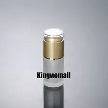 300 шт/партия емкость 30 мл матовое стекло с золотым пресс-насосом бутылка, лосьон упаковочная бутылочка для косметики EJ04