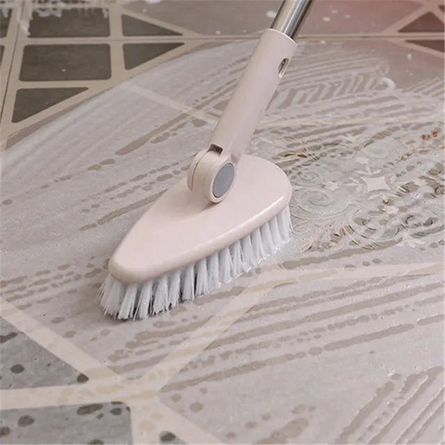 Telescopic Long Handle Floor Cleaning Brush Stainless Steel Kitchen
