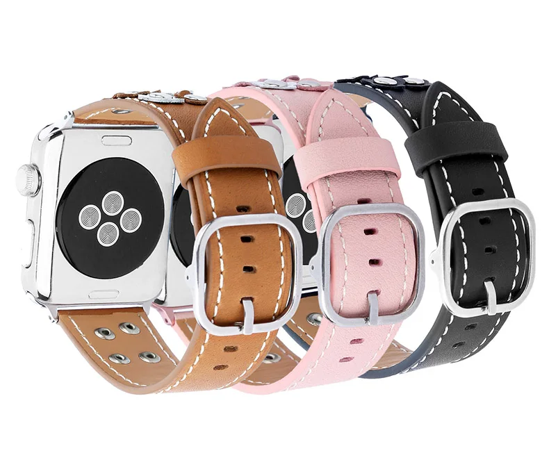 Кожаный ремешок для apple watch band apple watch 4 3 band 42 мм/44 мм 38 мм/40 мм correa iwatch band браслет из нержавеющей стали