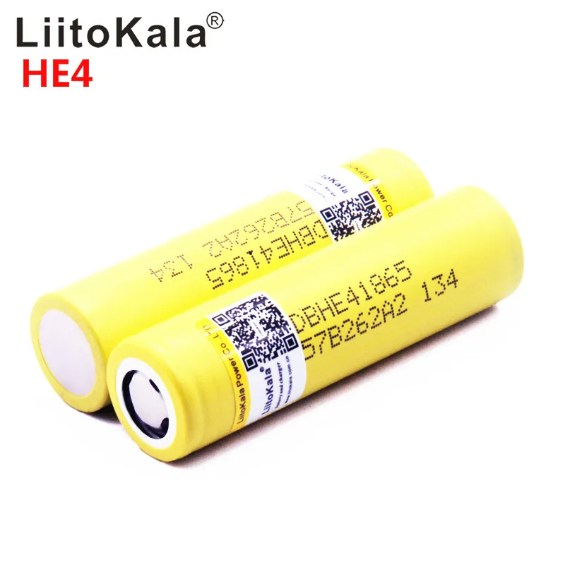 LiitoKala для HE4 18650 2500mah 20A 18650 литий-ионная аккумуляторная батарея безопасная батарея для ecig/скутера - Цвет: 2PCS