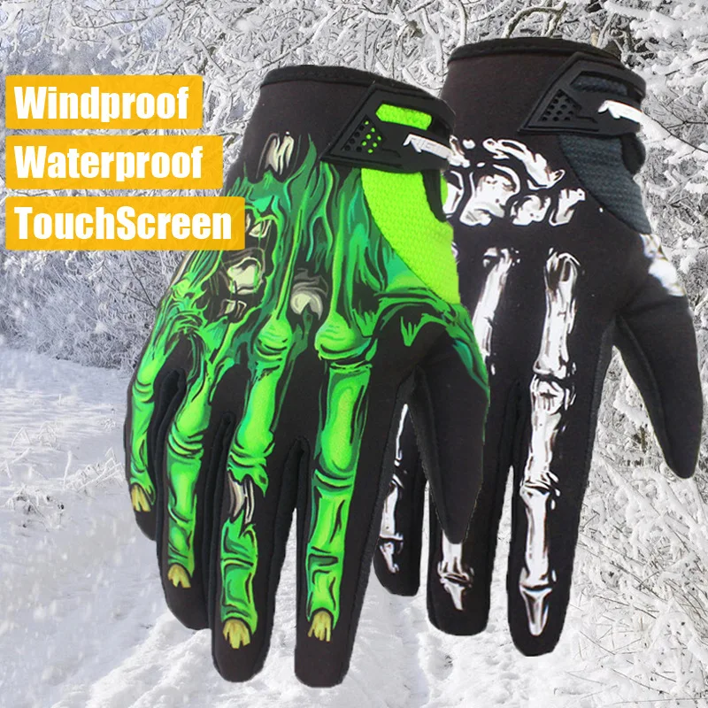 Heated Wind proof motorcycle motorcyclist motocross outdoor winter heated gloves