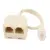 RJ11 6P4C 2 Way Розетка Телефонная Розетка Линейный Разветвитель Адаптер Бежевый