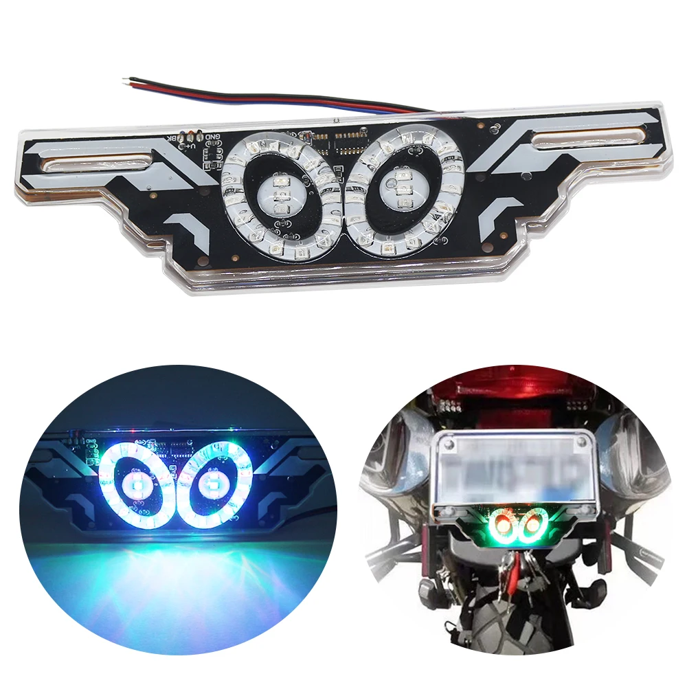 SO.K Motorcycle Decorative Lights License Plate Lights Motorcycle