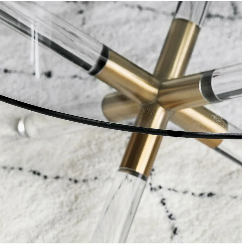 45cm High Coffee Table / 86cm Round Clear Glass Table 45cm High Coffee Table / 86cm Round Clear Glass Table