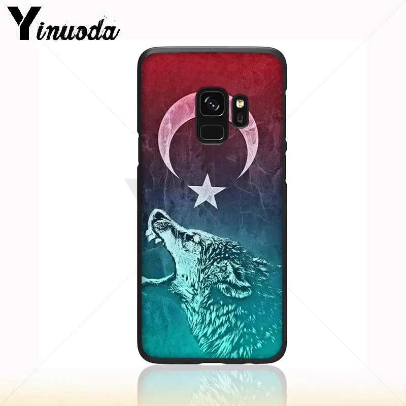 Yinuoda флаг Турции волк окрашенные аксессуары для телефона чехол Samsung Galaxy s9 s8 plus note 8
