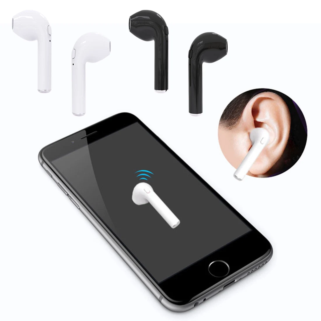 Centechia Мини Bluetooth стерео беспроводные наушники гарнитура с зарядным боксом