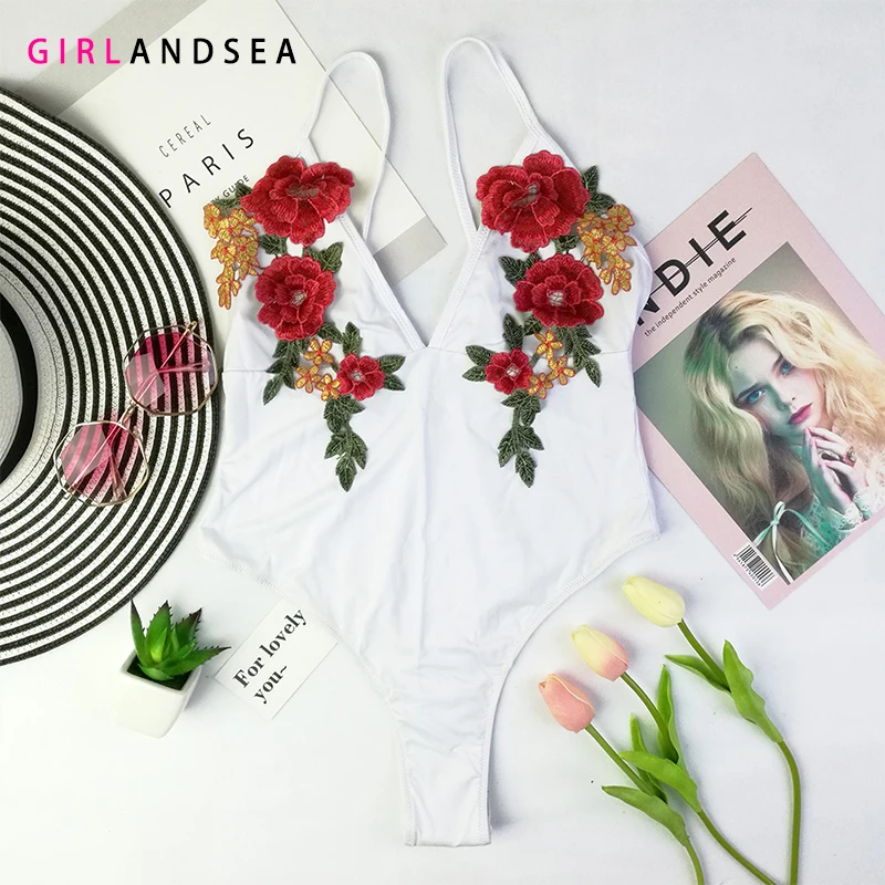 

GIRLANDSEA New 2019 One-pieces Swimsuit Solid Swimsuit