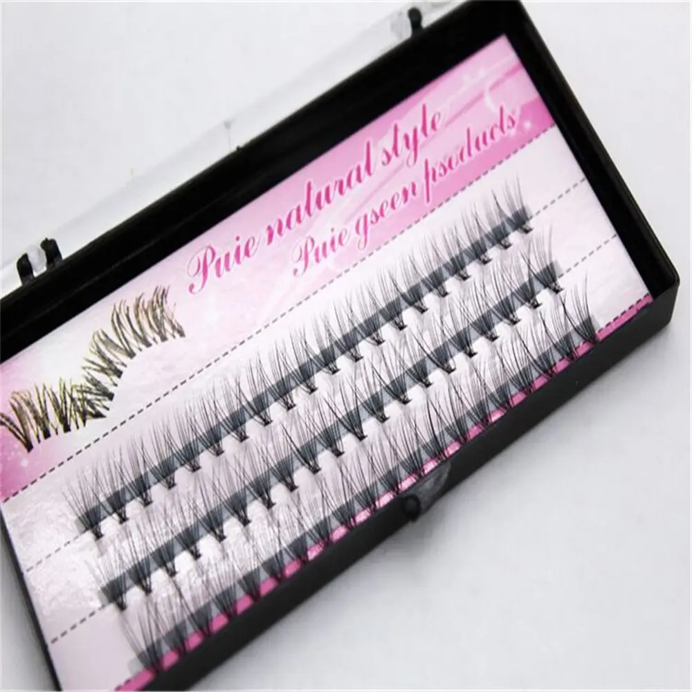 60pc Professional Makeup Individual Cluster Eye Lashes Natural Long Grafting Fake Eye Lash Natural Long False Eyelashes Cosmetic