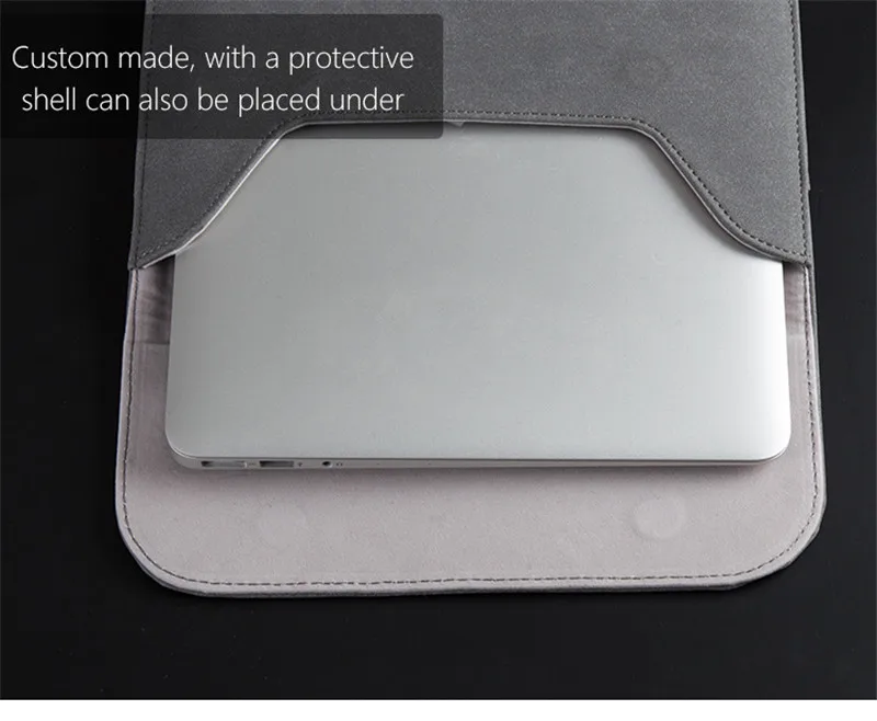 Matte Magnetic Buckle PU Laptop Sleeve Bag For Xiaomi Macbook Pro 13 Case Air 11 12 Retina 2018 New 15 Touch Bar Women Men Cover