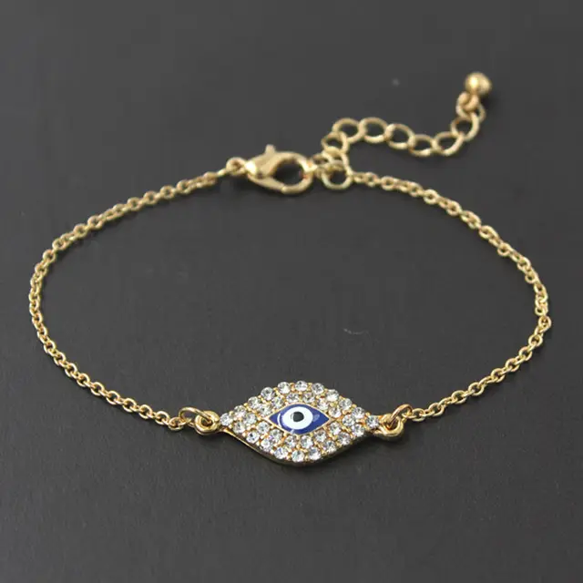 Women Evil Eye Jewelry Link Charm Turkish Bracelet In Chain Women Evil Eye Jewelry Link Charm Turkish Bracelet