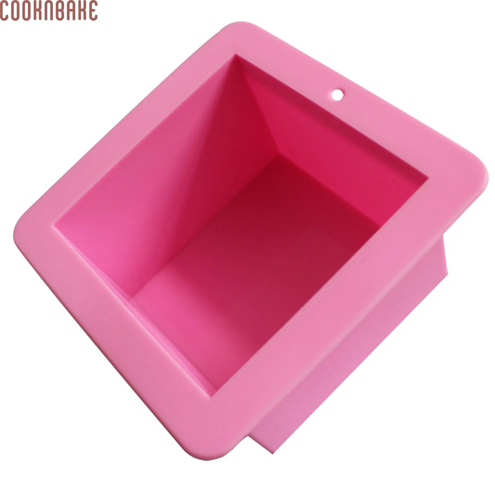 COOKNBAKE DIY Silicone Handmade Soap Mold 500ml Straight Quadrel 9 * 9