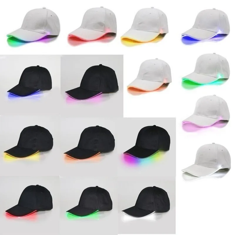 Дизайн светодиодный светильник бейсболки светящиеся регулируемые шляпы идеально подходят для вечерние хип-хоп бега и многое другое