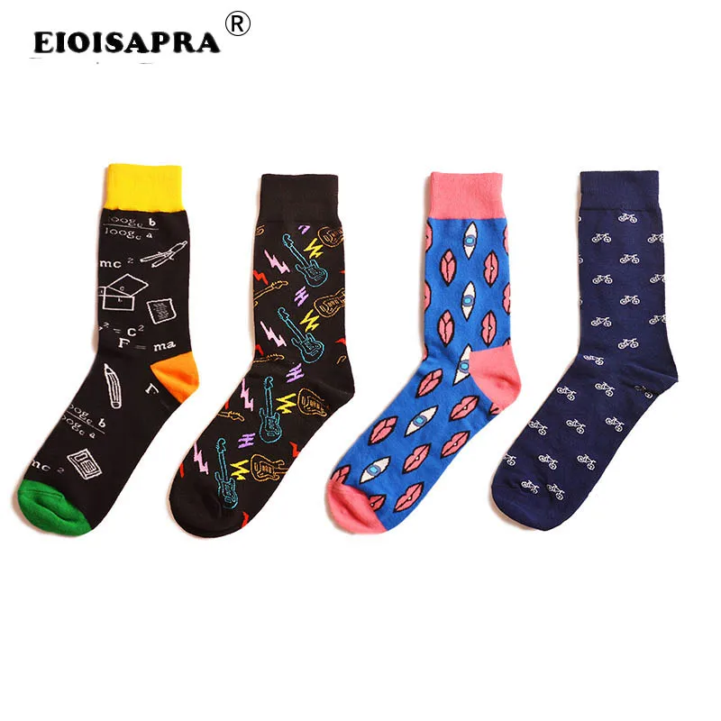 

Art New Autumn&winter Hip Hop Streets Socks Trend Funny Happy Socks Harajuku Personality Geometric Music Fireworks Meias