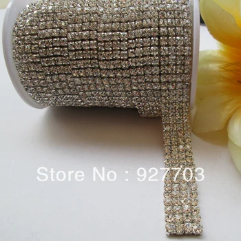 

(CM94)5 Yard 4 Rows Diamante Rhinestone Cake Banding Trim Cake Decoration SS16
