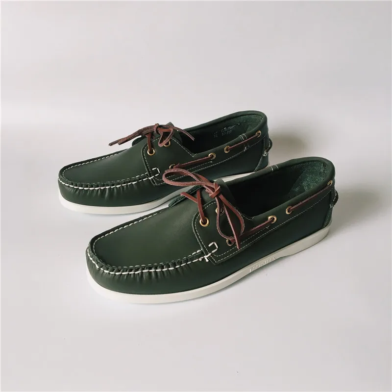 Olive green boat shoes Clearance