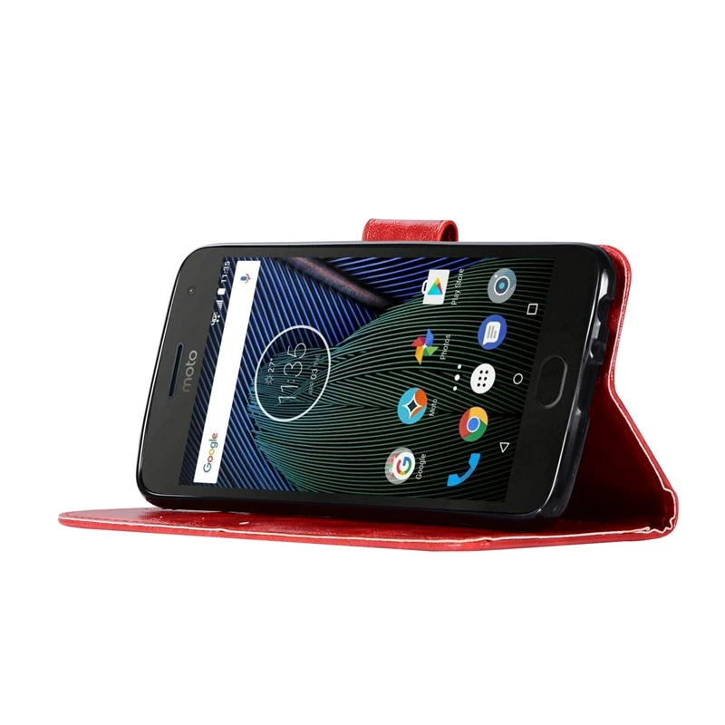 Для Motorola Moto G5 чехол XT1672 роскошный мягкий ТПУ и кожаный бумажник флип чехлы для
