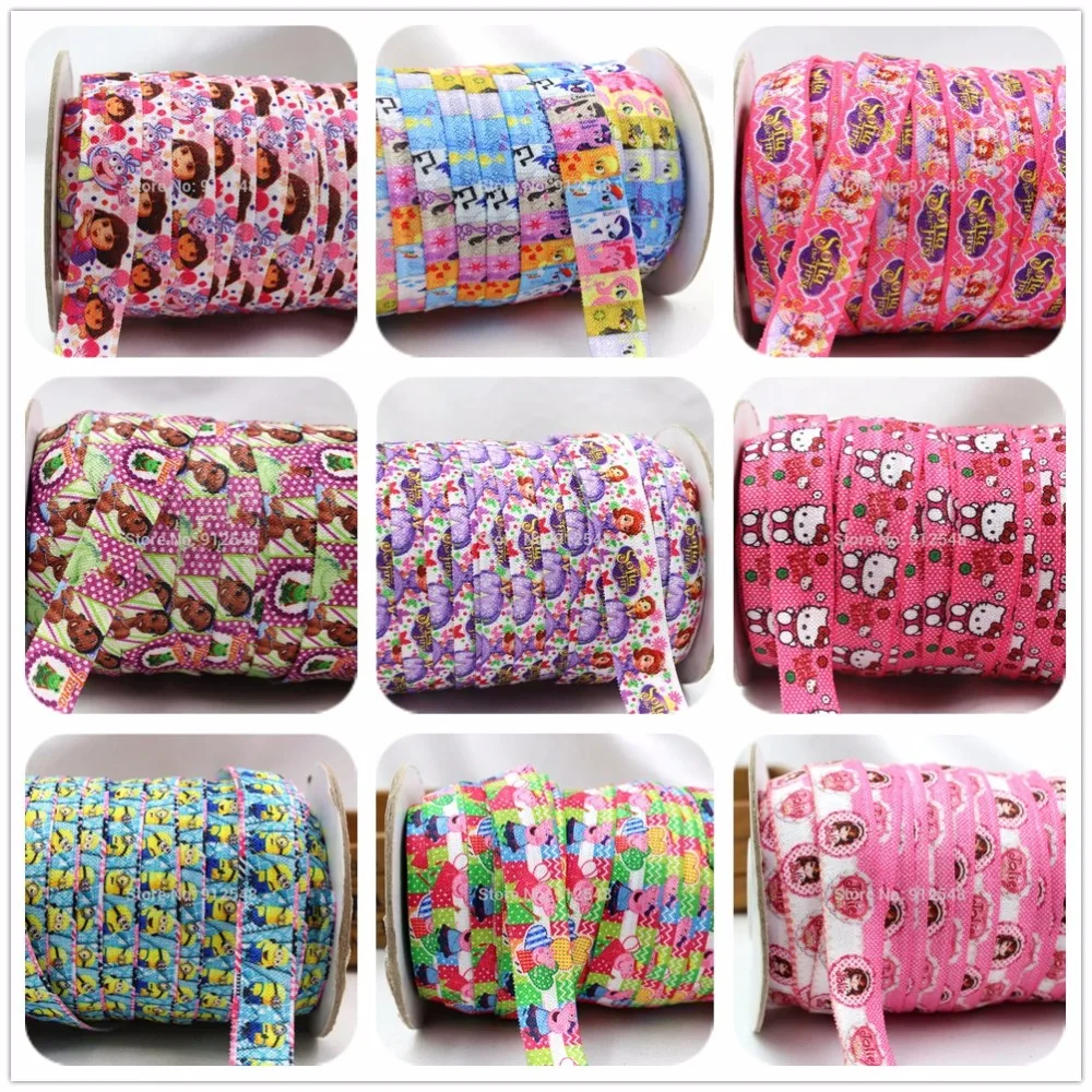 

YJHSMY 15072174,free shipping,16mm 10 yards cartoon elastic strap, apparel accessories, hair ornaments DIY handmade accessories.