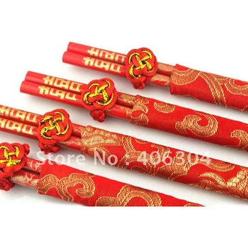 

Wood Chinese chopsticks printing both the Double Happiness and Dragon Wedding chopsticks favor wedding praty fine gift