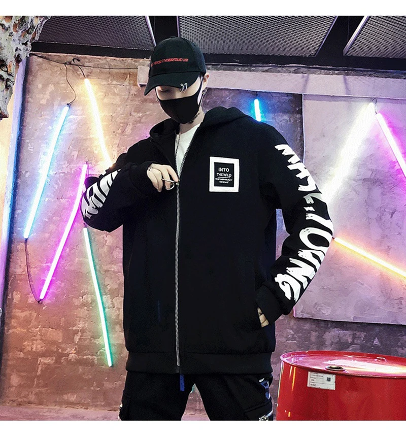 Patchwork Oversize Windbreaker Pullover Jackets Male Coats Vintage Varsity Jacket   (11)