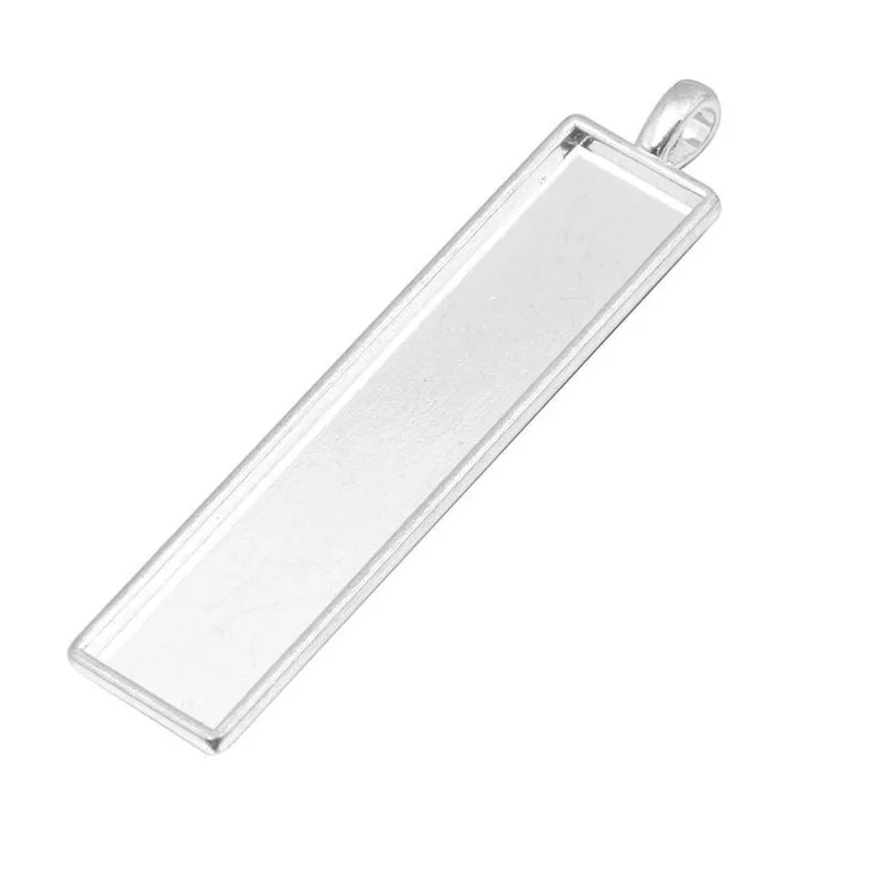 

3Pcs Rectangle Car Number Keychain Base Plate For License DIY Keyring Hotel Antique Bronz / Silver Plated