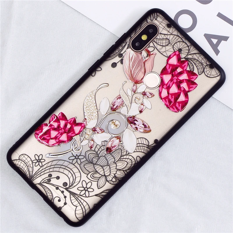 For Redmi Note 5 Case 3D Lace Flower Butterfly Phone Back Cover For Xiaomi Redmi Note 5 Pro Note 4X Sexy Floral Hard PC Fundas (4)
